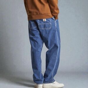 Carhartt WIP Simple Pant - Blue Stone Washed Denim Relaxed Straight Fit